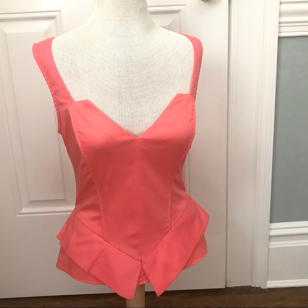 NWOT - TOPSHOP Coral Pink Corset Top